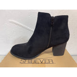 SHIBEVER Women's Ankle Boots Heel: Chunky Low Heeled Almond Toe Size 7.5