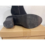 SHIBEVER Women's Ankle Boots Heel: Chunky Low Heeled Almond Toe Size 7.5