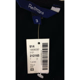 Reitmans Women's Size 3 Black 3/4 Sleeve Cinched Waist V Neck Wrap Dress NEW