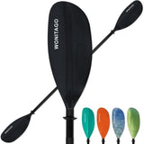 Wontiago Kayak Paddle Aluminum Shaft PP Blade, Floating Adjustable NEW