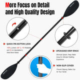Wontiago Kayak Paddle Aluminum Shaft PP Blade, Floating Adjustable NEW
