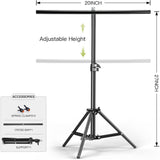 BEIYANG 6 PCS 12 Patterns Photography Background Sheets T-Shape Backdrop Stand