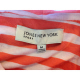 Jones New York Sport Women's Medium Orange Short Sleeve Button Up Hoodie