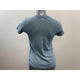 Roots Salt Pepper Blue Crew Neck T Shirt Women's Size XS Cotton Short Sleeve Beaver Logo
