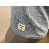 Roots Salt Pepper Blue Crew Neck T Shirt Women's Size XS Cotton Short Sleeve Beaver Logo