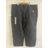 CARHARTT B111 FLANNEL-LINED DUCK DUNGAREES Men's 50X30 Work Jeans - BLACK NEW