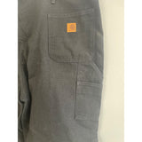 CARHARTT B111 FLANNEL-LINED DUCK DUNGAREES Men's 50X30 Work Jeans - BLACK NEW