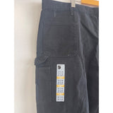 CARHARTT B111 FLANNEL-LINED DUCK DUNGAREES Men's 50X30 Work Jeans - BLACK NEW