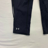 Under Armour Cropped Leggings Women's Size Small Black Back Zipper Pocket Workou