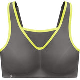Glamorise 44G No Bounce Plus Camisole Wirefree Sport Bra #1066 Gray neon Yellow