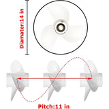 VEVOR OUTBOARD PROPELLER 6E5-45954-00-EL RH - 14X11 15 Spline NEW