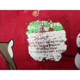 Health Pro Women's Small Red Christmas Theme Snowmen Reindeer Medical Scrub Top