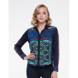 Liv Los Angeles Women's Blouse Size 7/31X Paisley Scarf Print Button Up Sheer To