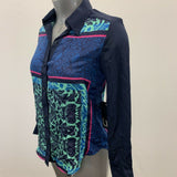 Liv Los Angeles Women's Blouse Size 7/31X Paisley Scarf Print Button Up Sheer To