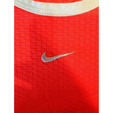 Nike Sphere Dry Women's Small 4-6 Red Gray Textured Crew Neck Short Sleeve