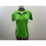 Cutter & Buck CB Dry Tech Polo Shirt Women's Size Medium Green Polyester Short Sleeve Moisture Wicking Top