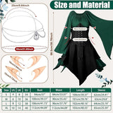 Eurzom 4 Pcs Medieval Fairy Costume Set Women's Small NEW