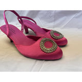 Time And Tru Women's Heeled Closed Toe Sandals Size 7 Style 21TillyW22 Pink