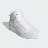 adidas Women's Bravada 2.0 Mid Platform, White/White/Chalk White, SIZE 11 NEW