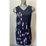Willow & Thread Women's Size XXS Polyester Blue Sleeveless V Neck Shift Dress
