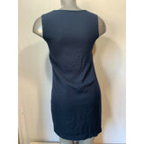 Willow & Thread Women's Size XXS Polyester Blue Sleeveless V Neck Shift Dress