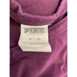 PINK Victoria's Secret V Neck T Shirt Size XS Burgundy Long Sleeve Cotton