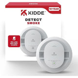 Kidde Smoke Detector, 10-Year Battery Powered, with LED Status Lights