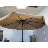 Patio Umbrella 9' Span - crank up with tilt Beige, aluminum pole NEW