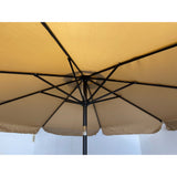 Patio Umbrella 9' Span - crank up with tilt Beige, aluminum pole NEW