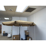 Patio Umbrella 9' Span - crank up with tilt Beige, aluminum pole NEW