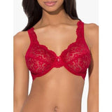 Smart & Sexy Signature Lace Unlined Underwire Bra 85045 No No Red