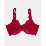 Smart & Sexy Signature Lace Unlined Underwire Bra 85045 No No Red