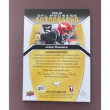 2023 Upper Deck CFL SP Game Used Prowess Autograph Julian Howsare Stampeders CPA-JH