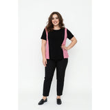 Red Coral Women's Plus XL black/pink short sleeve top