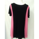 Red Coral Women's Plus XL black/pink short sleeve top