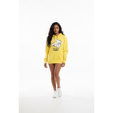Crooks & Castles Unisex Yellow Hoodie Size Medium Long Sleeve Cotton Blend Sweatshirt