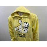 Crooks & Castles Unisex Yellow Hoodie Size Medium Long Sleeve Cotton Blend Sweatshirt