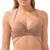Smart and Sexy SA1001 Swim Secret The Getaway Bikini Top 34DDD Latte NWT