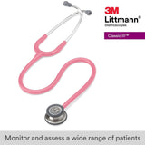 3M Littmann Classic III Stethoscope 5633 Stainless Steel 27" Pearl Pink