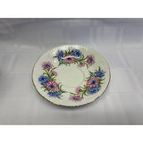 Paragon Fine Bone China England Teacup Saucer Set Blue Pink Floral 5oz