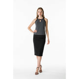 Banana Republic Women's M Sleeveless Blouse Top Green Black Poly/Spandex
