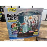 Tetra 3 Gallon Half Moon Bubbling LED Aquarium for Beta or Small tropical fish NEW