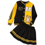 Varsity Pep Squad Outfit Set Jacket and Skirt 2 Piece Women's S-XS NEW