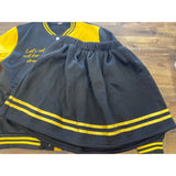 Varsity Pep Squad Outfit Set Jacket and Skirt 2 Piece Women's S-XS NEW