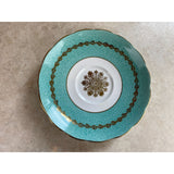 Westbrook Bone China England Aqua With Gold Scrollwork Teacup And Saucer Set