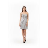 Vero Moda Women's Size 42 us 12 Polyester Strapless Gray Galia Short Dress NEW