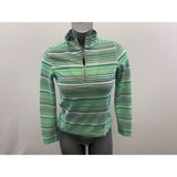 Tail Tech Golf Women's Green Striped Long Sleeve Full Zip Size Small Polyester