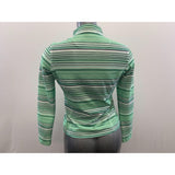 Tail Tech Golf Women's Green Striped Long Sleeve Full Zip Size Small Polyester