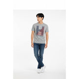 Tommy Hilfiger Boys Large Short Sleeve Gray Stars & Stripes H Logo T Shirt