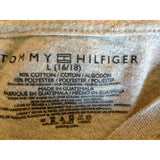Tommy Hilfiger Boys Large Short Sleeve Gray Stars & Stripes H Logo T Shirt